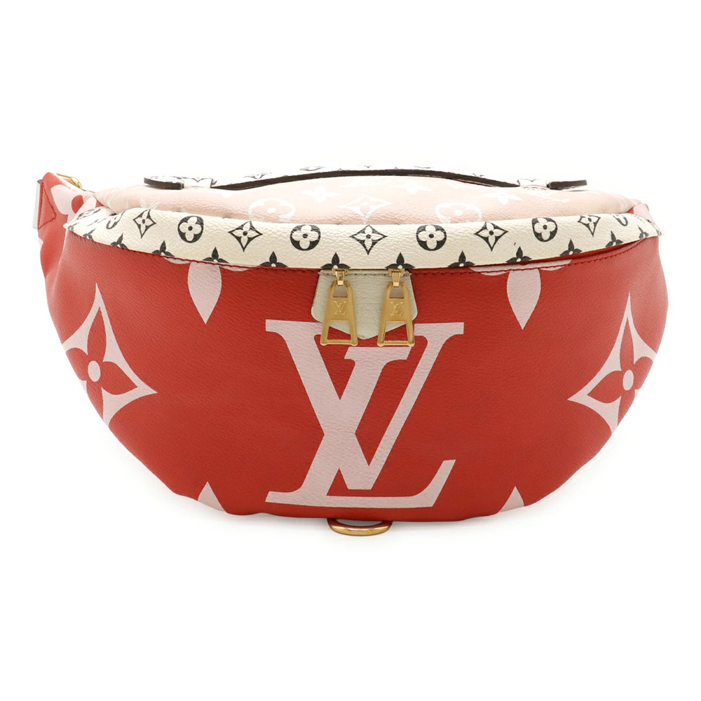 LOUIS VUITTON Monogram Giant Bum Bag Waist Pouch Clutch Rouge Red Body